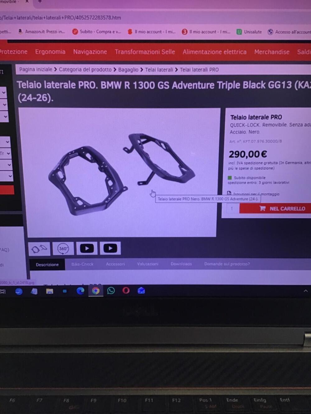 Borse laterali 45LT con telaio per R1300GS Adventu Sw-Motech (6)