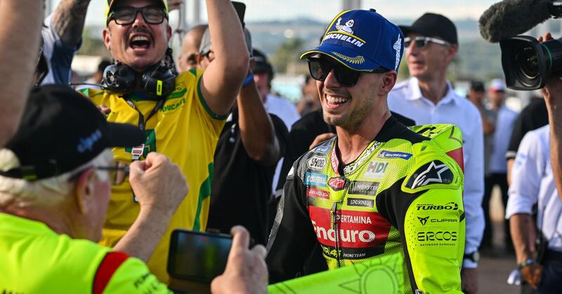 MotoGP 2026. GP del Brasile. Fabio Di Giannantonio, pole e secondo posto: &ldquo;Ho sbagliato io e ho dato una chance a Marquez. Non mi importa chi c'&egrave; dietro, era giusto portare a casa il podio&rdquo;