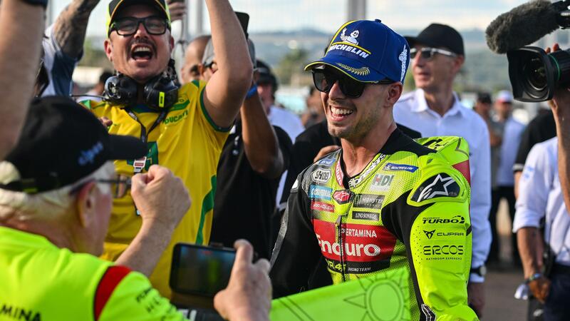 MotoGP 2026. GP del Brasile. Fabio Di Giannantonio, pole e secondo posto: &ldquo;Ho sbagliato io e ho dato una chance a Marquez. Non mi importa chi c'&egrave; dietro, era giusto portare a casa il podio&rdquo;