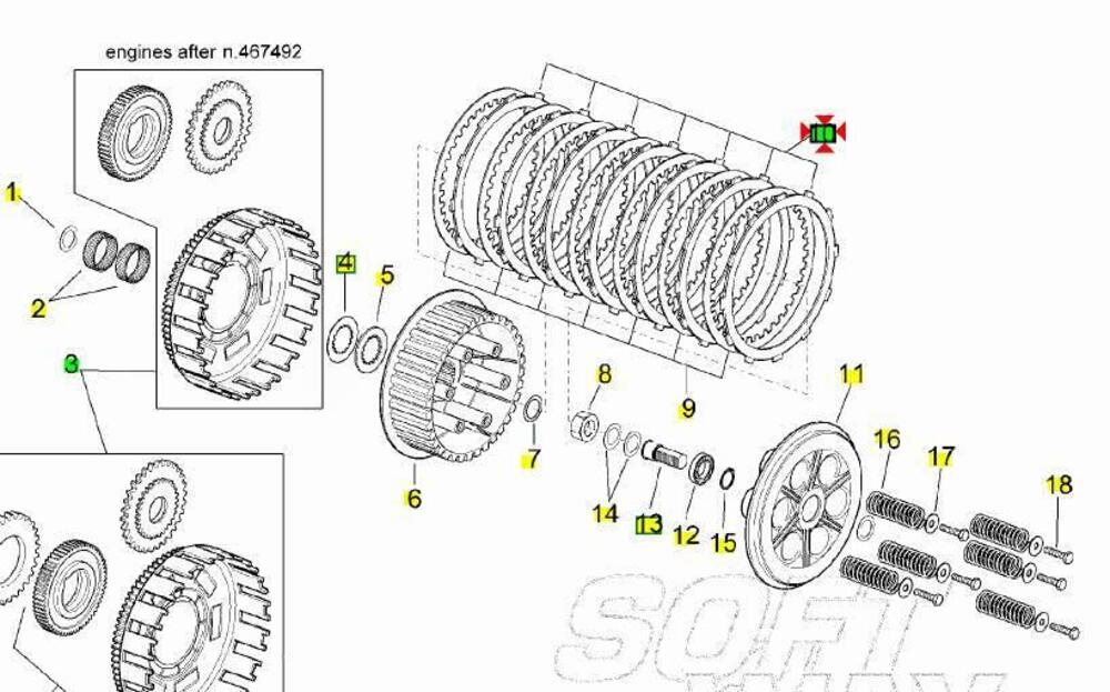 DISCHI FRIZIONE ORIGINALI PEGASO 3 / PEGASO IE Aprilia (2)