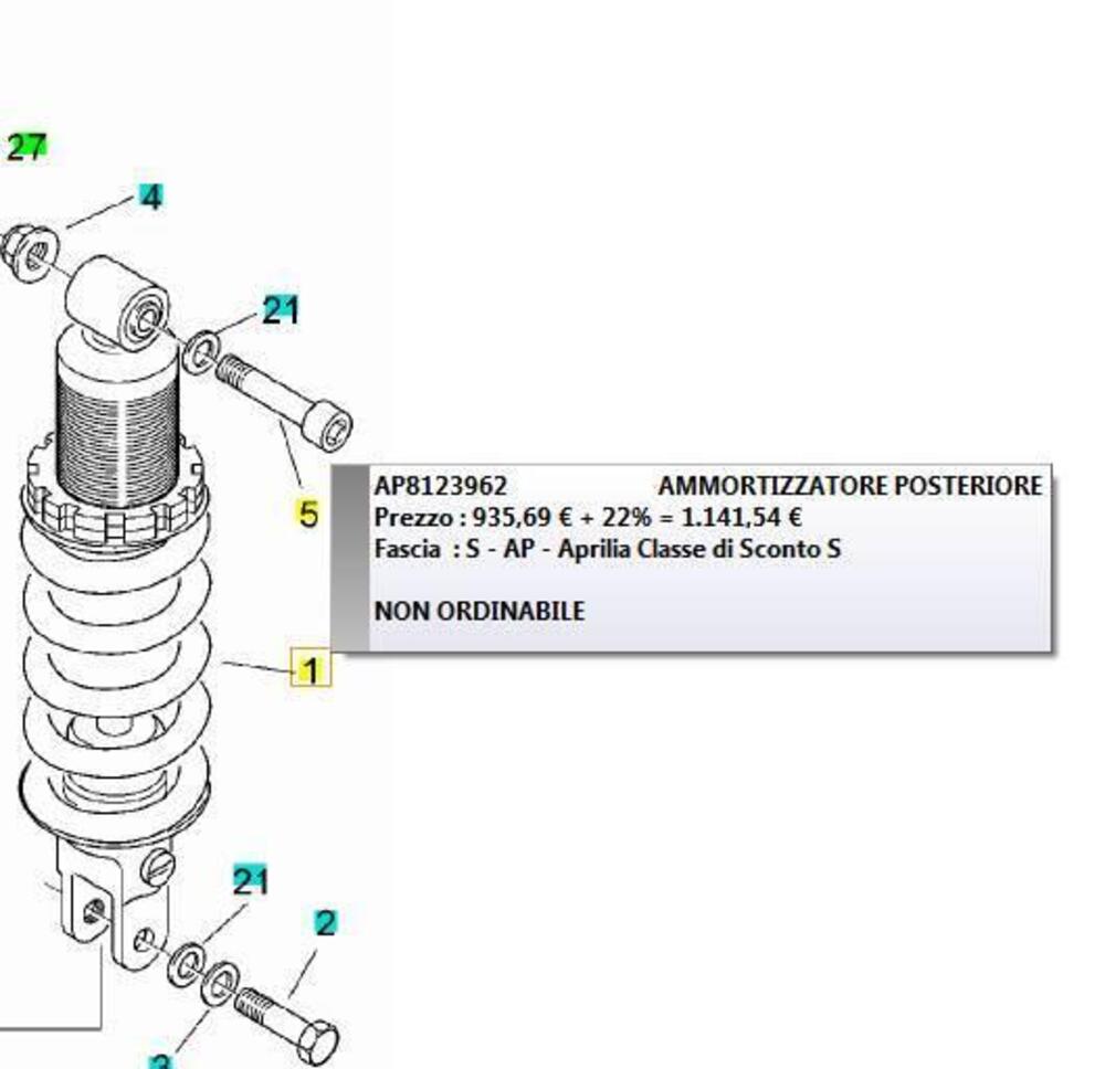 AMMORTIZZATORE POSTERIORE PEGASO IE 2001/2004 ORIG Sachs (2)