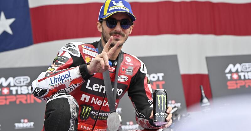 MotoGP 2026. GP delle Americhe. Pecco Bagnaia domina la Sprint ma la vittoria sfuma all'ultimo giro: "Sono contento ma..."