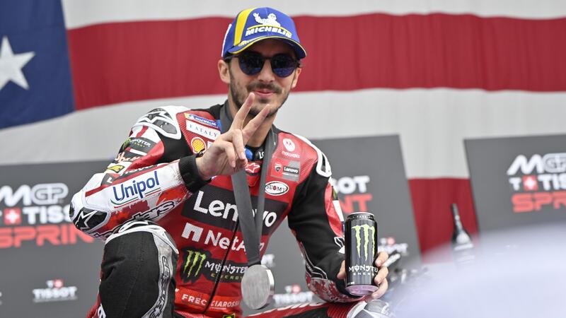 MotoGP 2026. GP delle Americhe. Pecco Bagnaia domina la Sprint ma la vittoria sfuma all'ultimo giro: "Sono contento ma..."