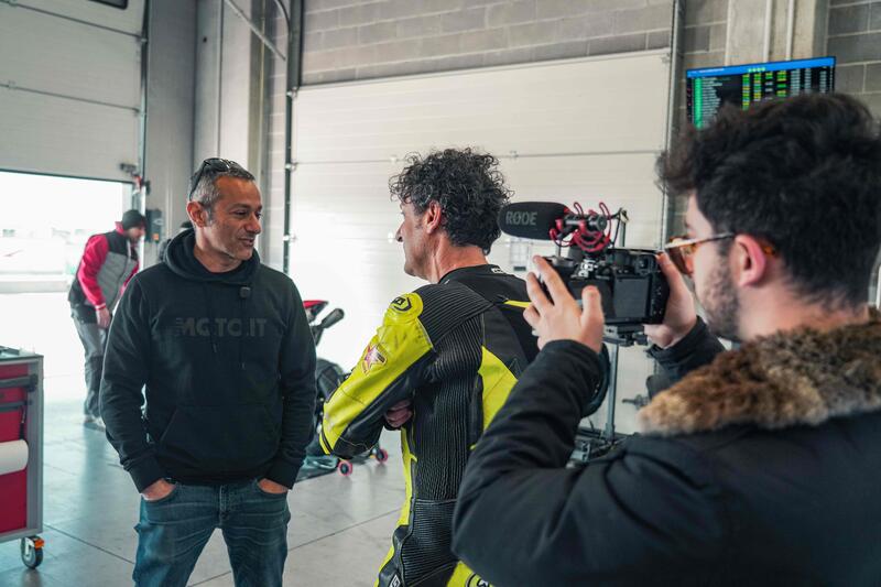 il vostro giornalista e Francesco Curinga prima del test e dell'intervista