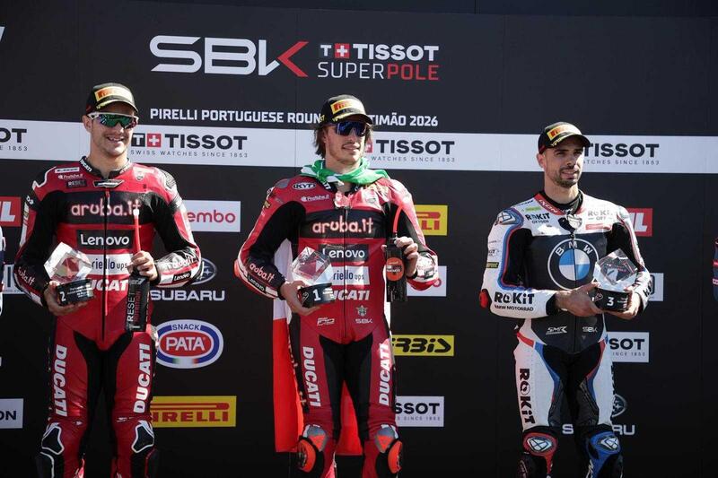 SBK 2026. GP del Portogallo. Nicol&ograve; Bulega vince anche la Superpole Race [GALLERY] 