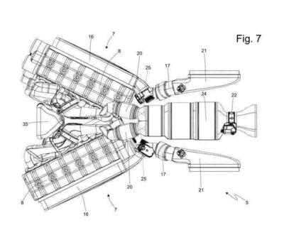 Ferrari smonta il V12 e lo reinventa: il brevetto con due sei cilindri in linea a V