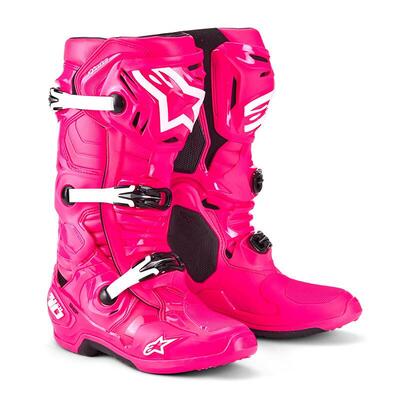 Stivali Cross Donna Alpinestars Tech 10 Rosa Bianc