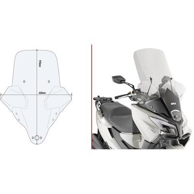 Parabrezza Givi 6115DT trasparente per KYMCO X-Tow