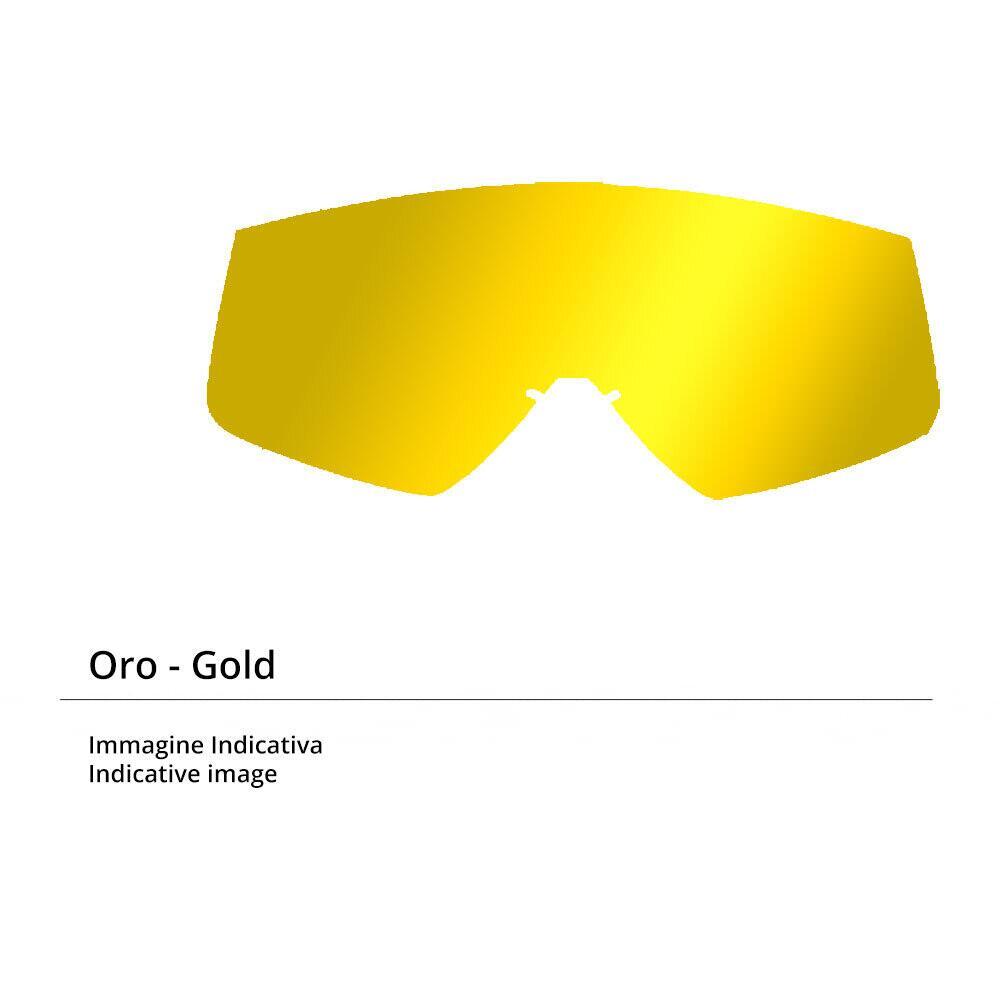 Ricambio lente specchiata oro per occhiali cross S 