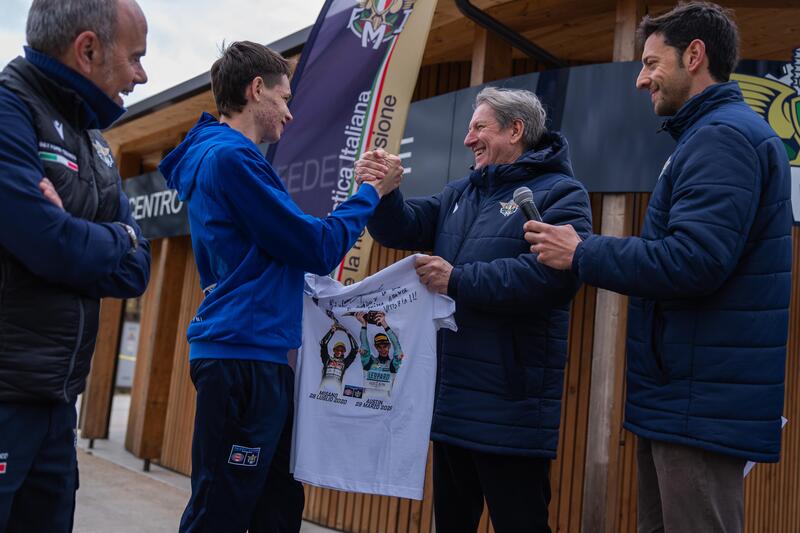 Guido Pini e il presidente Copioli