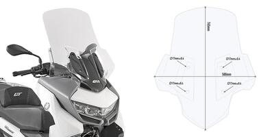 Givi 5132DT Cupolino trasparente 76 x 58 cm per BM