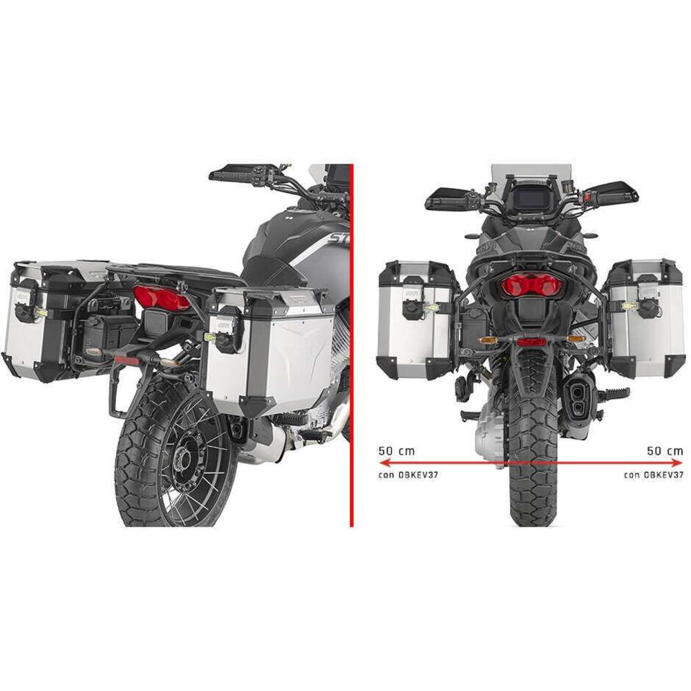 Portavaligie laterale Givi PLO8208CAM per MOTO GUZ
