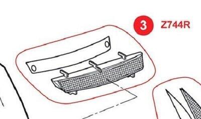 Catadiottro centrale rosso bauletto Givi E470 Simp