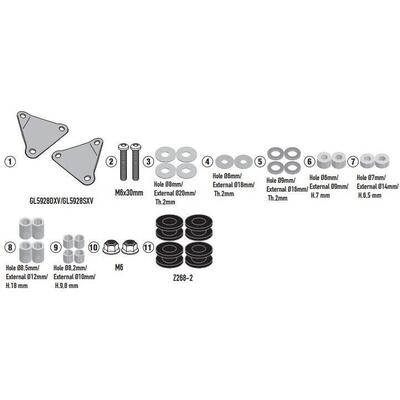 Kit di attacchi Givi D6126KIT per KYMCO Downtown 3