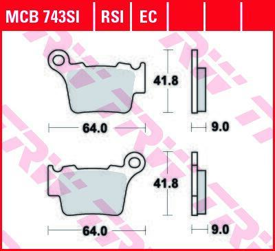 Coppia pastiglie freno anteriori posteriori TRW si 
