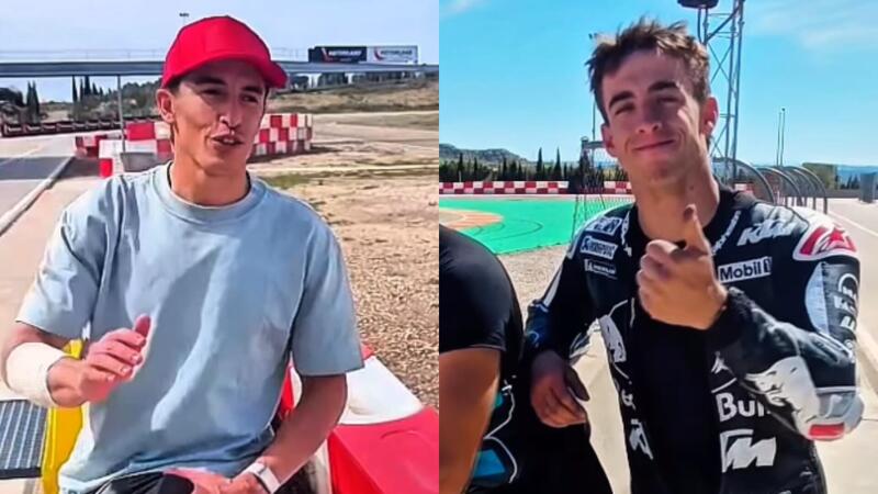 MotoGP 2026. Marc M&aacute;rquez &amp; Pedro Acosta: allenamento e video di ringraziamento ad Aragon! [VIDEO]