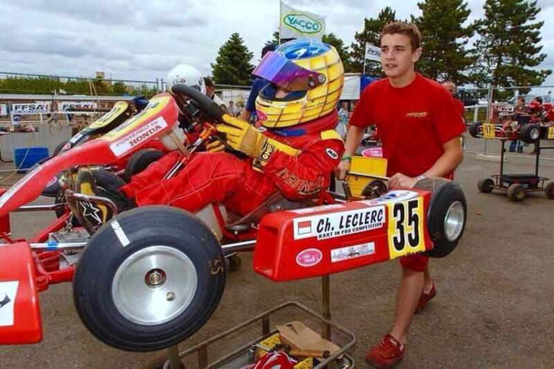 Leclerc e Bianchi sulla pista di kart