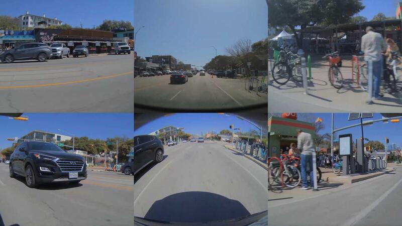 Sistema di telecamere in funzione durante il FSD