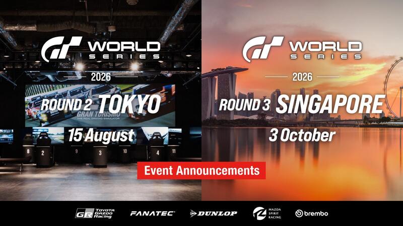Gran Turismo World Series 2026: calendario completo con Tokyo, Singapore e finali mondiali