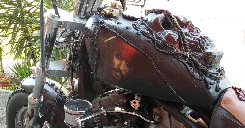 Una Harley-Davidson speciale pronta a partire per Johnny Depp