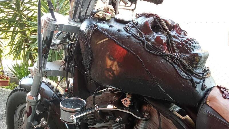 Una Harley-Davidson speciale pronta a partire per Johnny Depp