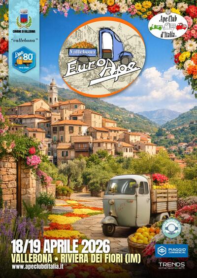 EuroApe 2026 a Vallebona, il borgo ligure si prepara ad accogliere il raduno internazionale dell'Ape