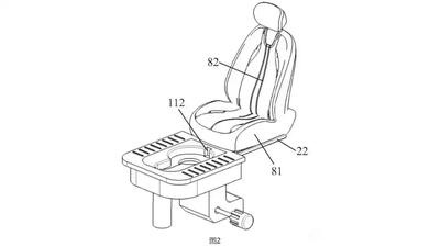 Seres brevetta il WC nascosto in auto: la toilette a scomparsa sotto il sedile che fa sorridere 