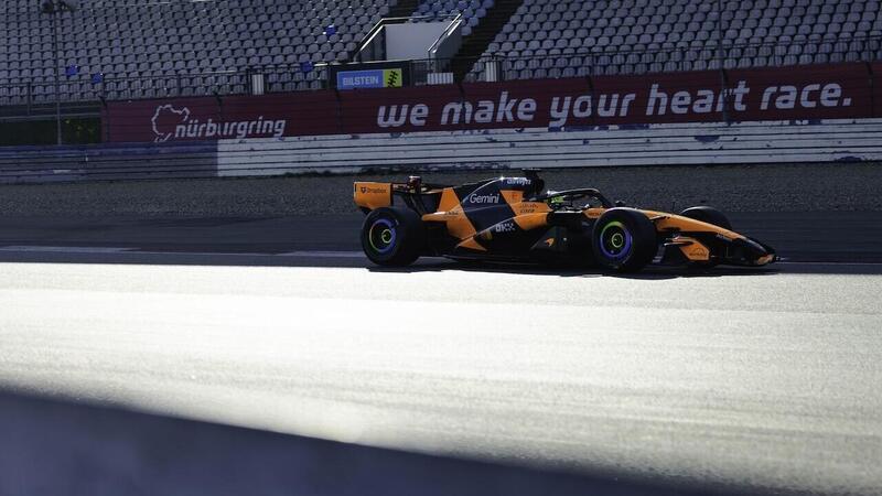 F1, Kimi Antonelli vola al N&uuml;rburgring: sfida a distanza con Lando Norris nei test Pirelli