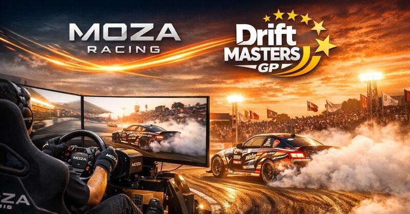 Drift Masters 2026: MOZA Racing entra nel campionato con experience zone e sim rig dedicati