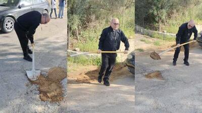 Parroco "asfaltatore" a Caltanissetta: pala e bitume per sfidare l'abbandono