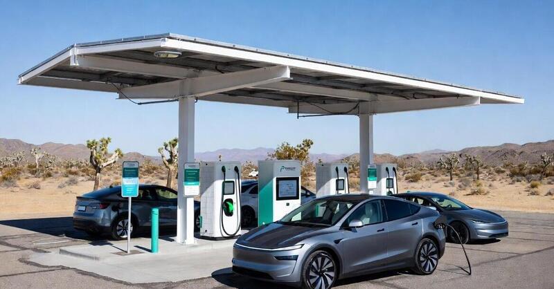 Ricarica auto elettrica gratis grazie al sole, la nuova frontiera delle colonnine sostenibili: ecco cosa sappiamo 