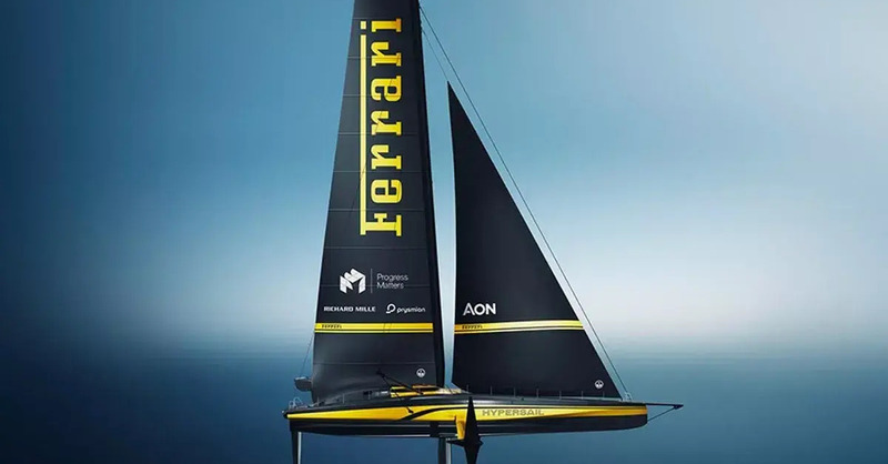 Ferrari Hypersail: svelata la prima barca a vela del Cavallino, un monoscafo volante da record