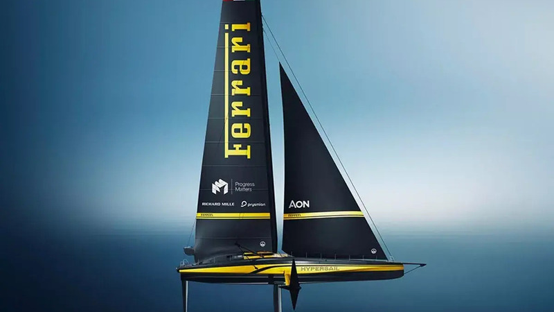 Ferrari Hypersail: svelata la prima barca a vela del Cavallino, un monoscafo volante da record