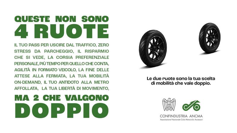 Le due ruote contro il caos urbano: ANCMA lancia la campagna 