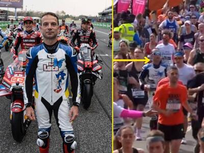 Guintoli ce l'ha fatta! Ha percorso la Maratona di Londra in tuta da moto: 42 km da record per Luca