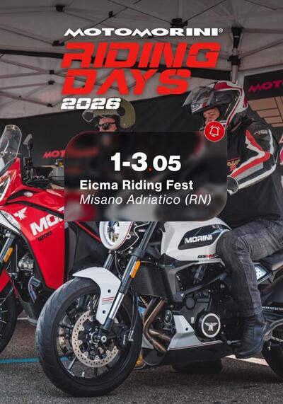Moto Morini all'EICMA Riding Fest di Misano