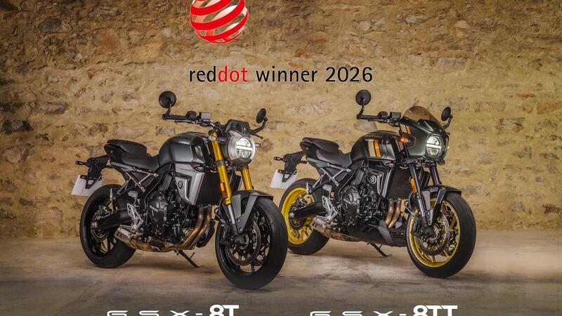 Suzuki GSX-8T e GSX-8TT conquistano il Red Dot Design Award 2026
