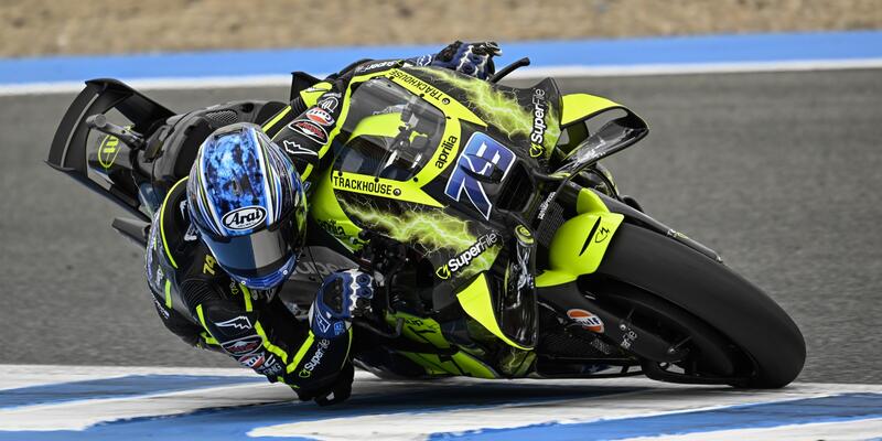 Ogura in azione a Jerez nel 2026 con l'Aprilia Trackhouse