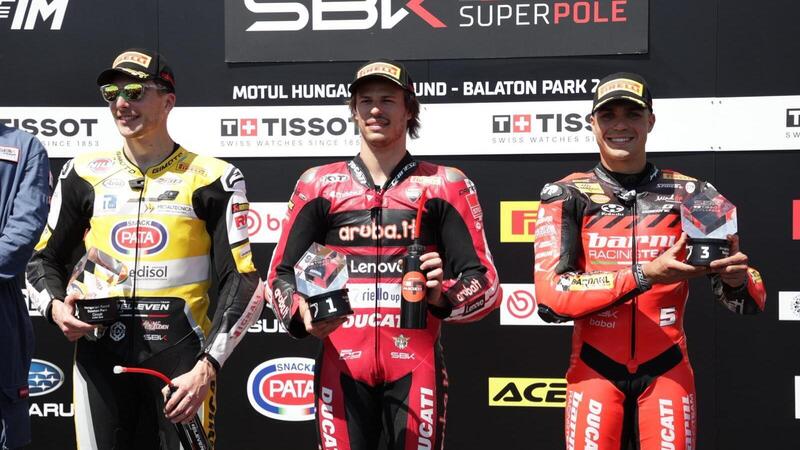 SBK 2026. GP di Ungheria. Nicol&ograve; Bulega in pole position al Balaton Park