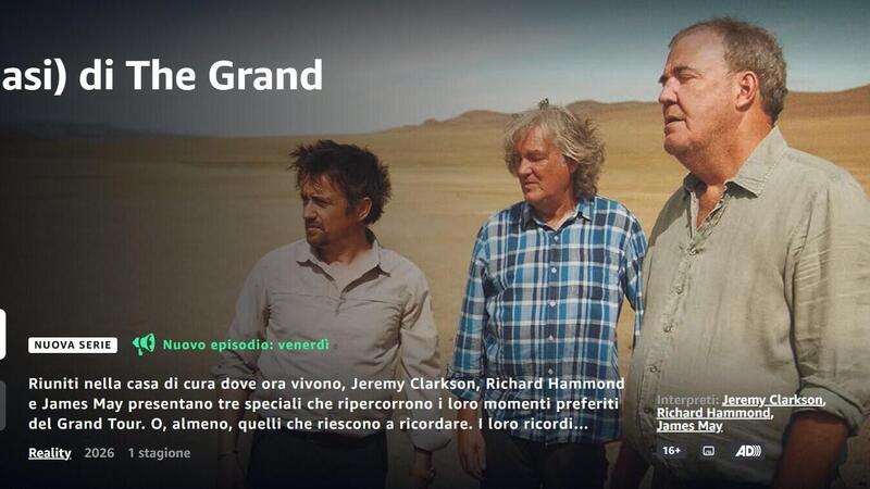 Clarkson, May e Hammond tornano insieme: &ldquo;Il meglio (o quasi) di The Grand Tour&rdquo; riporta il trio su Prime Video