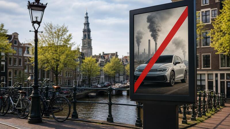 Stop alle pubblicit&agrave; di auto benzina e diesel ad Amsterdam: &egrave; la prima citt&agrave; in Europa