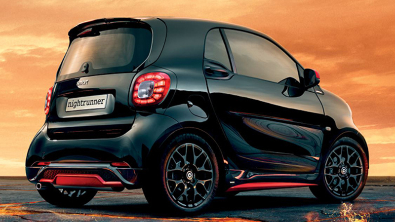 smart fortwo nightrunner, graffiante citycar