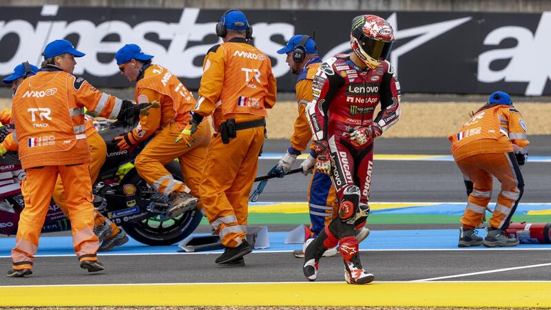MotoGP 2026. GP di Francia. Pecco Bagnaia, caduto mentre era 2&deg;: &ldquo;Abbiamo avuto un piccolo inconveniente e giro dopo giro perdevo confidenza sull&rsquo;avantreno&rdquo;