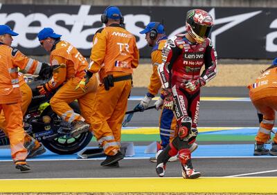 MotoGP 2026. GP di Francia. Pecco Bagnaia, caduto mentre era 2°: “Abbiamo avuto un piccolo inconveniente e giro dopo giro perdevo confidenza sull’avantreno”