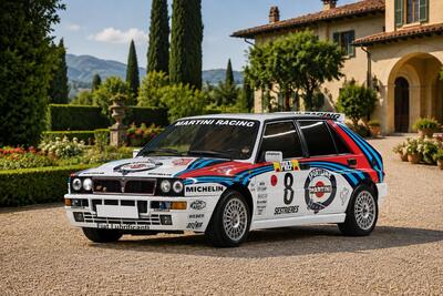 Fernando Alonso sorprende Monaco: lo spagnolo guida la Lancia Delta Martini 6, la rally car pi&ugrave; rara di sempre