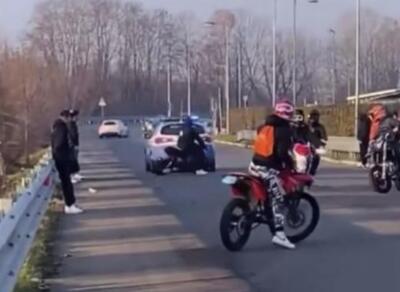 Biella: Raduno clandestino di giovani...stunt!