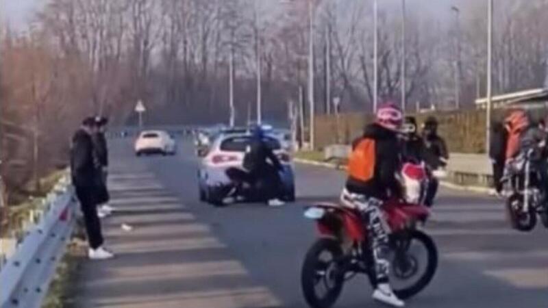 Biella: Raduno clandestino di giovani...stunt!