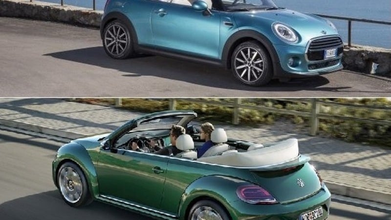 Quale scoprire, Confronto: VW Maggiolino Cabriolet 1.2 TSI Vs Mini One Cabrio