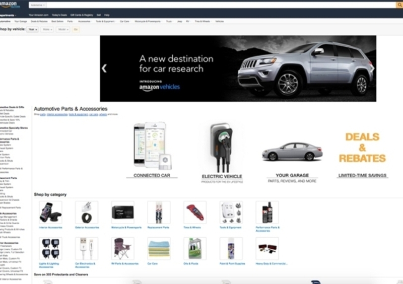 Nasce Amazon Vehicles, portale dedicato al settore automotive
