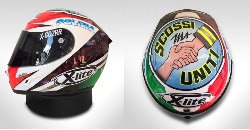 #Scossimauniti, il casco speciale di Petrucci per Misano